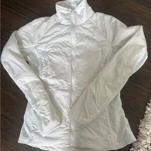 Lululemon white running jacket size 10